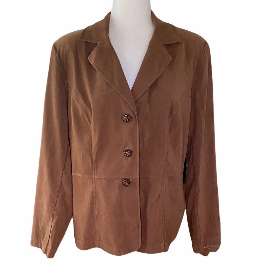 VTG Notations Women’s Brown Blazer SZ L